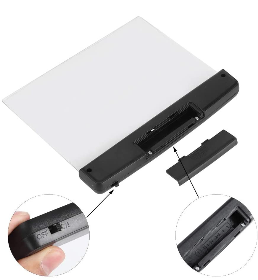(17x12cm) LED Leselicht Augenschonendes Buch Licht (Batteriebetrieben) - Kaltweiss