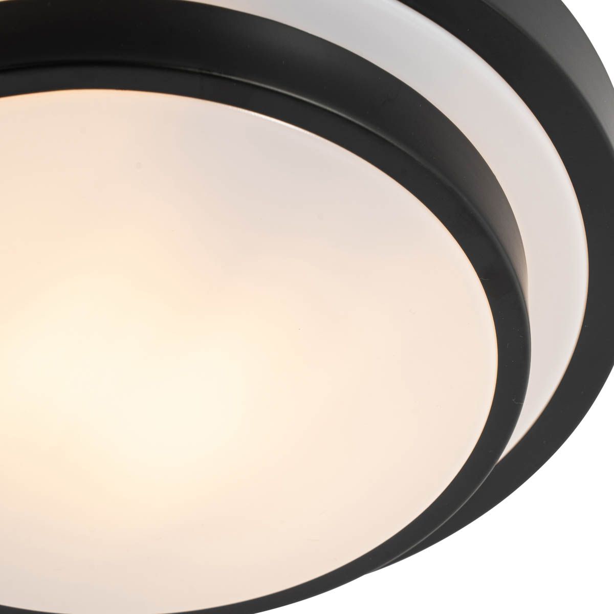 Moderne plafondlamp zwart met wit 25 cm IP44 - Walden