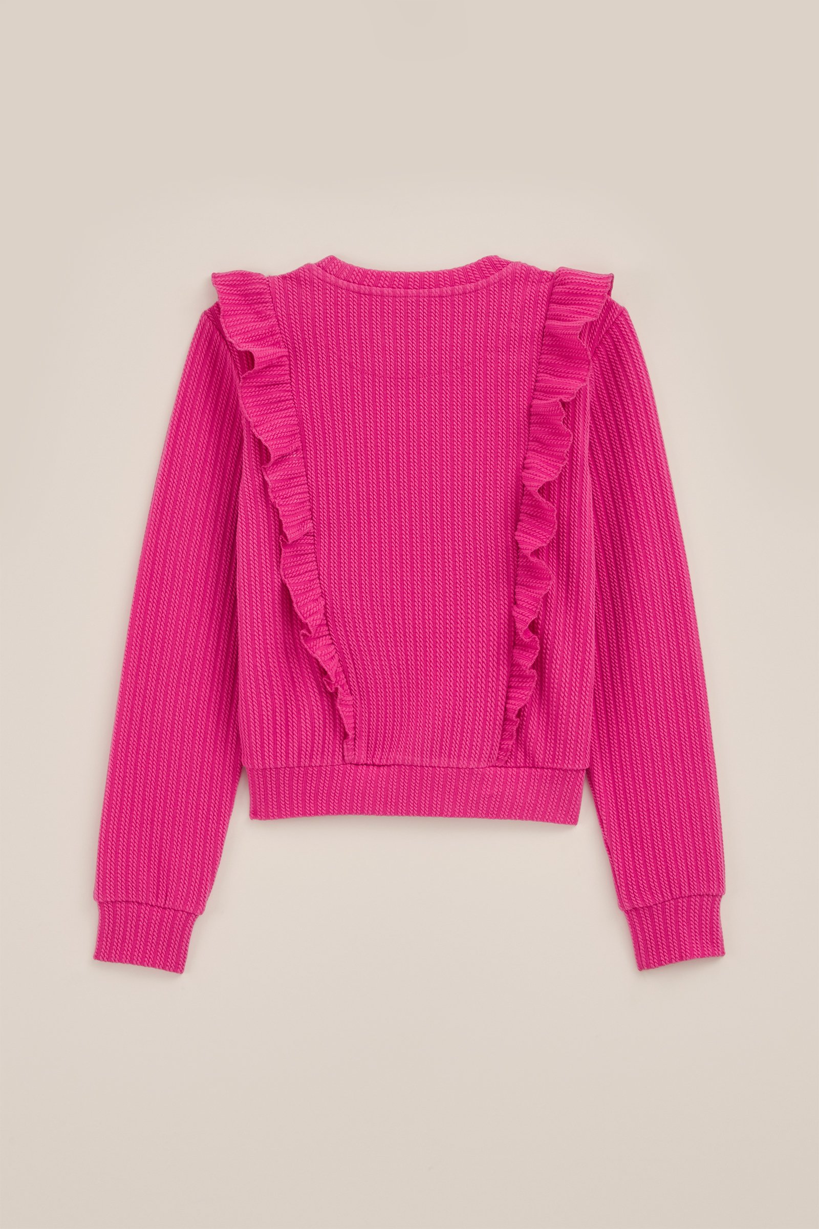 Meisjes sweater met structuur WE Fashion Fuchsia