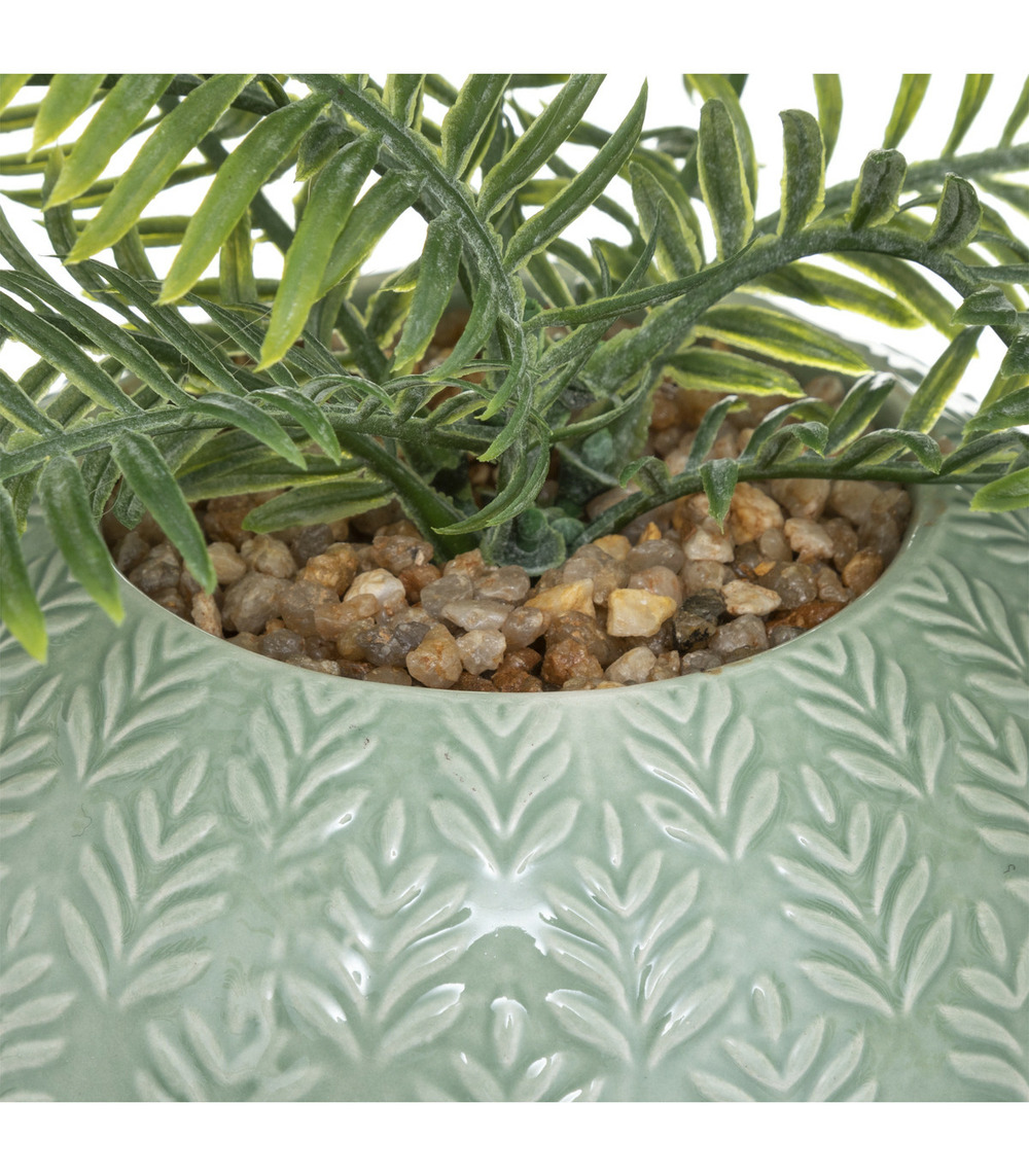 Plante artificielle dans pot en céramique d. 13 x h. 24 cm