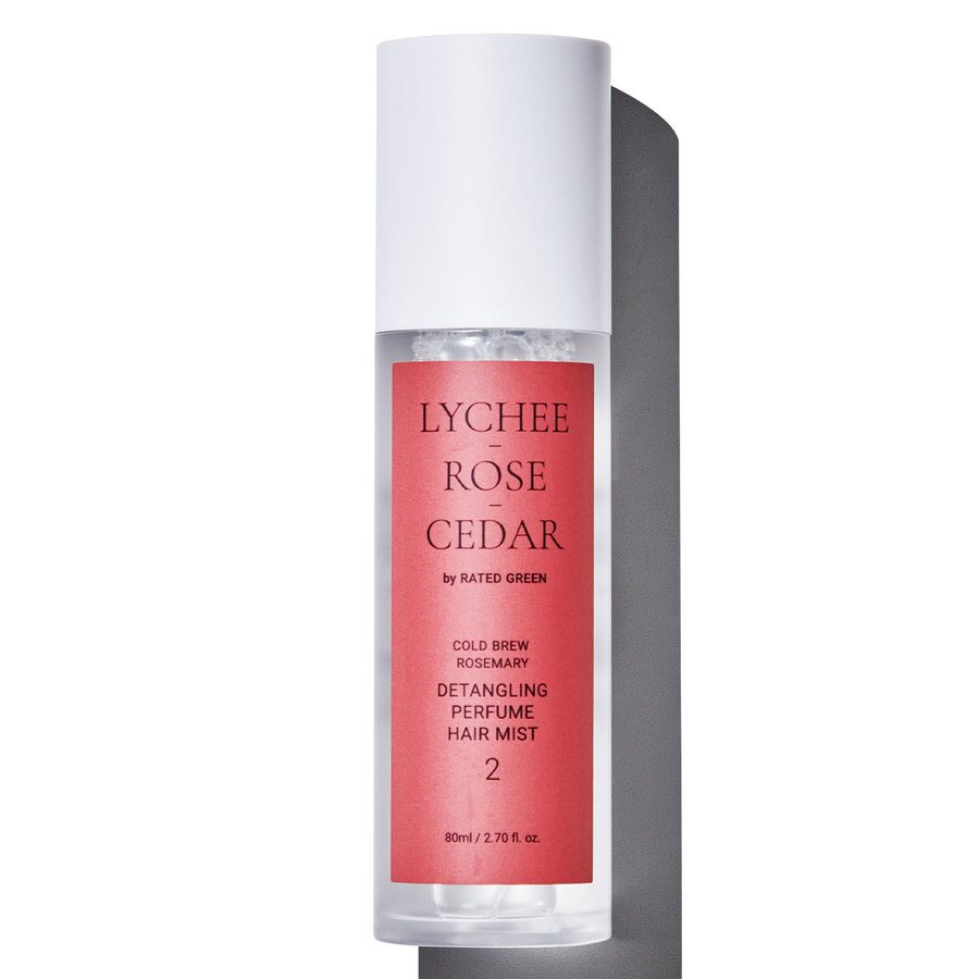 Rated Green Detangling Perfume Hair Mist 2 Lychee Rose Cedar 80ml