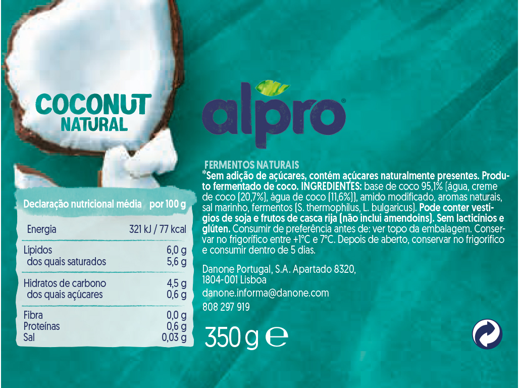YOFU ALPRO CÔCO NATURAL 350G