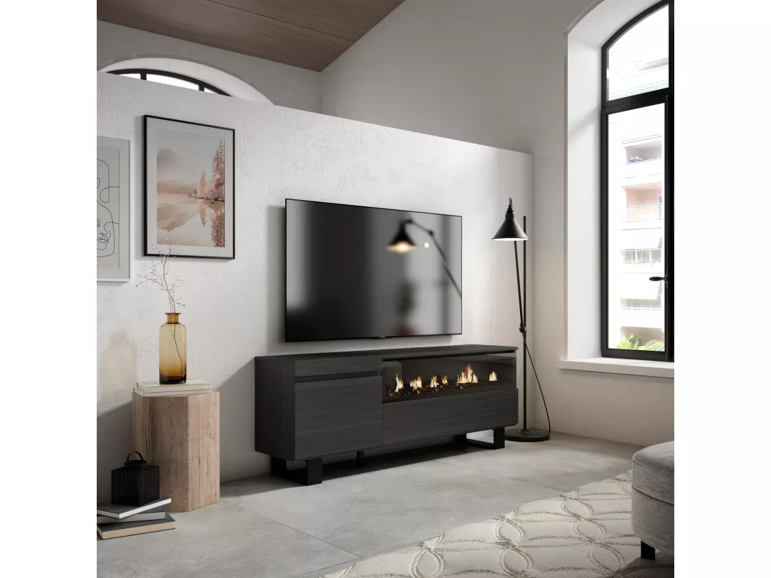 Meuble TV, Banc Télé, 150x57x35cm, Pour les TV jusqu'à 65