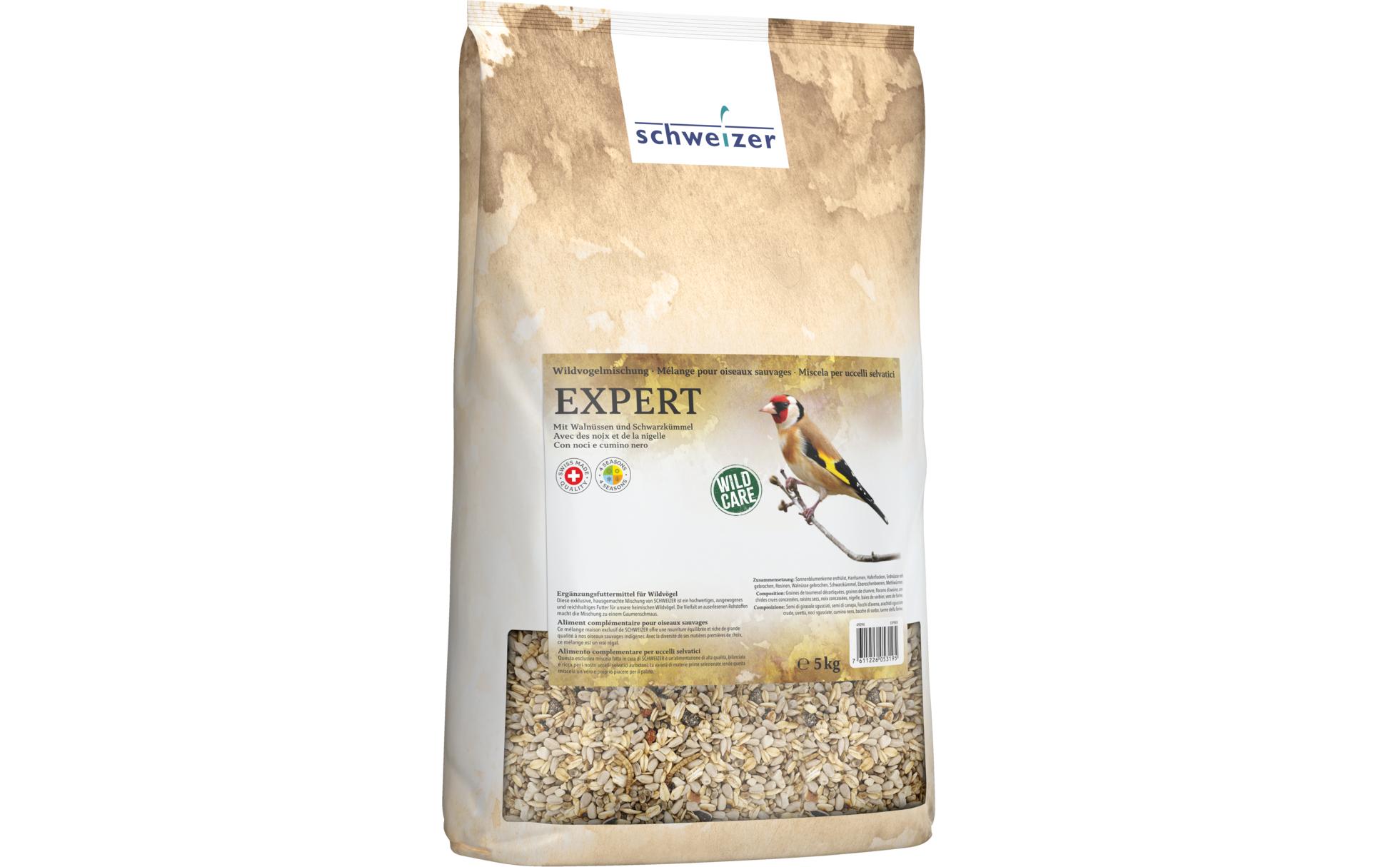 Vogelfutter Wildvogelmischung Expert 5 kgMischung mit Walnüssen und Schwarzkümmel