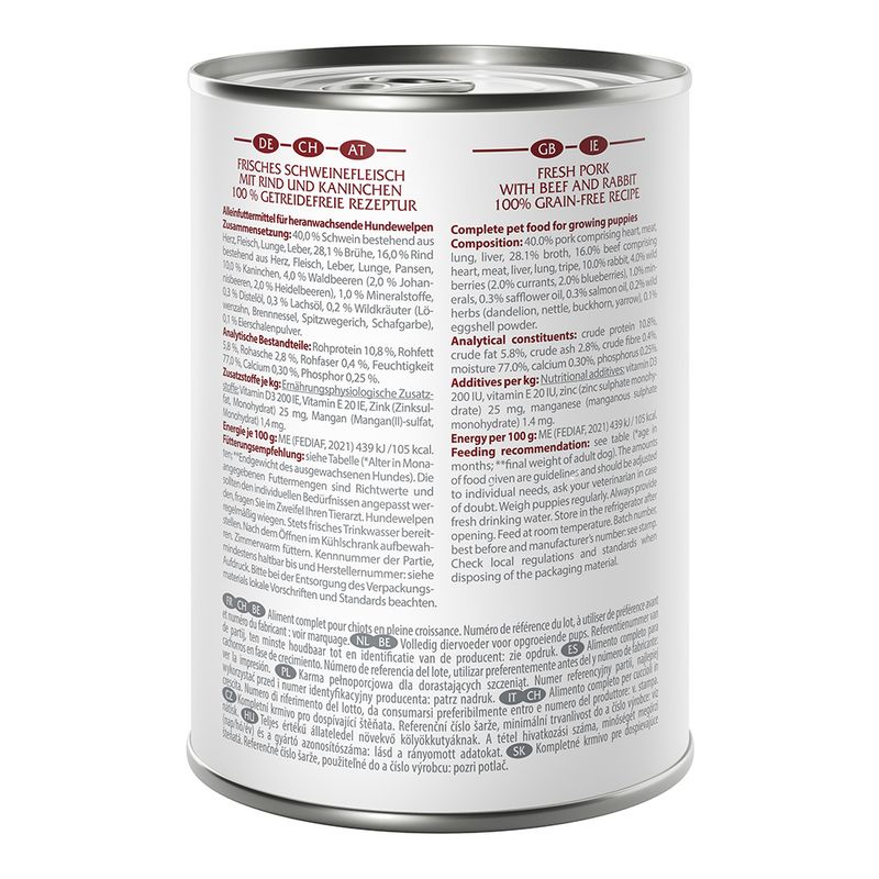 Wolf of Wilderness RED Meat Junior 6 x 400 g ✓ pas cher