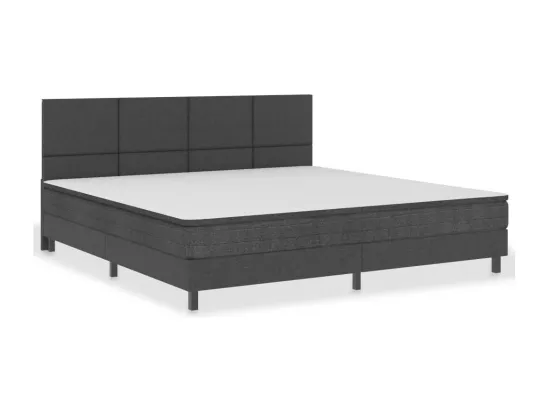 Sommier tapissier Gris foncé Tissu 200x200 cm