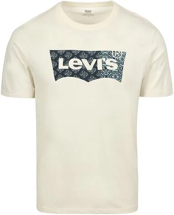 Levi's T-Shirt Graphic Logo Bandana Beige 22491-1811 kopen
