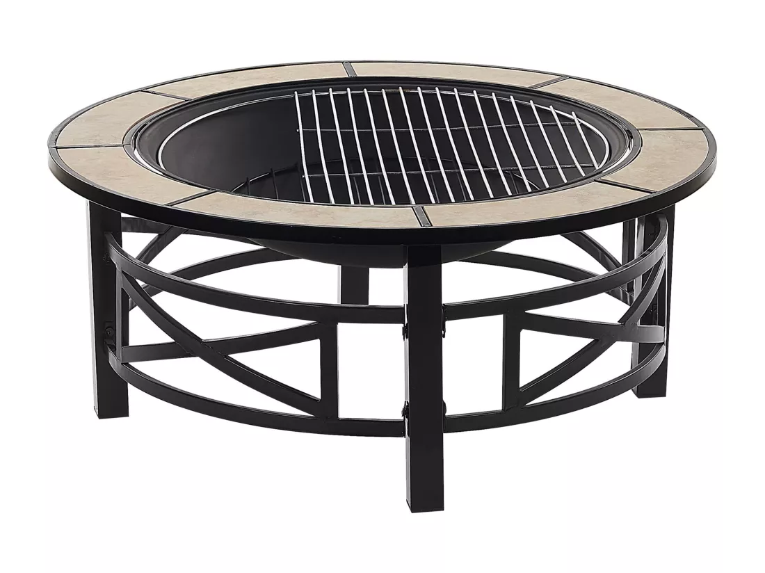 Foyer avec grille HIERRO Métal Noir