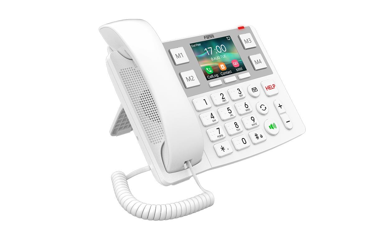 Tischtelefon X305 Weiss<br>X305 IP-Telefon mit grossenTasten