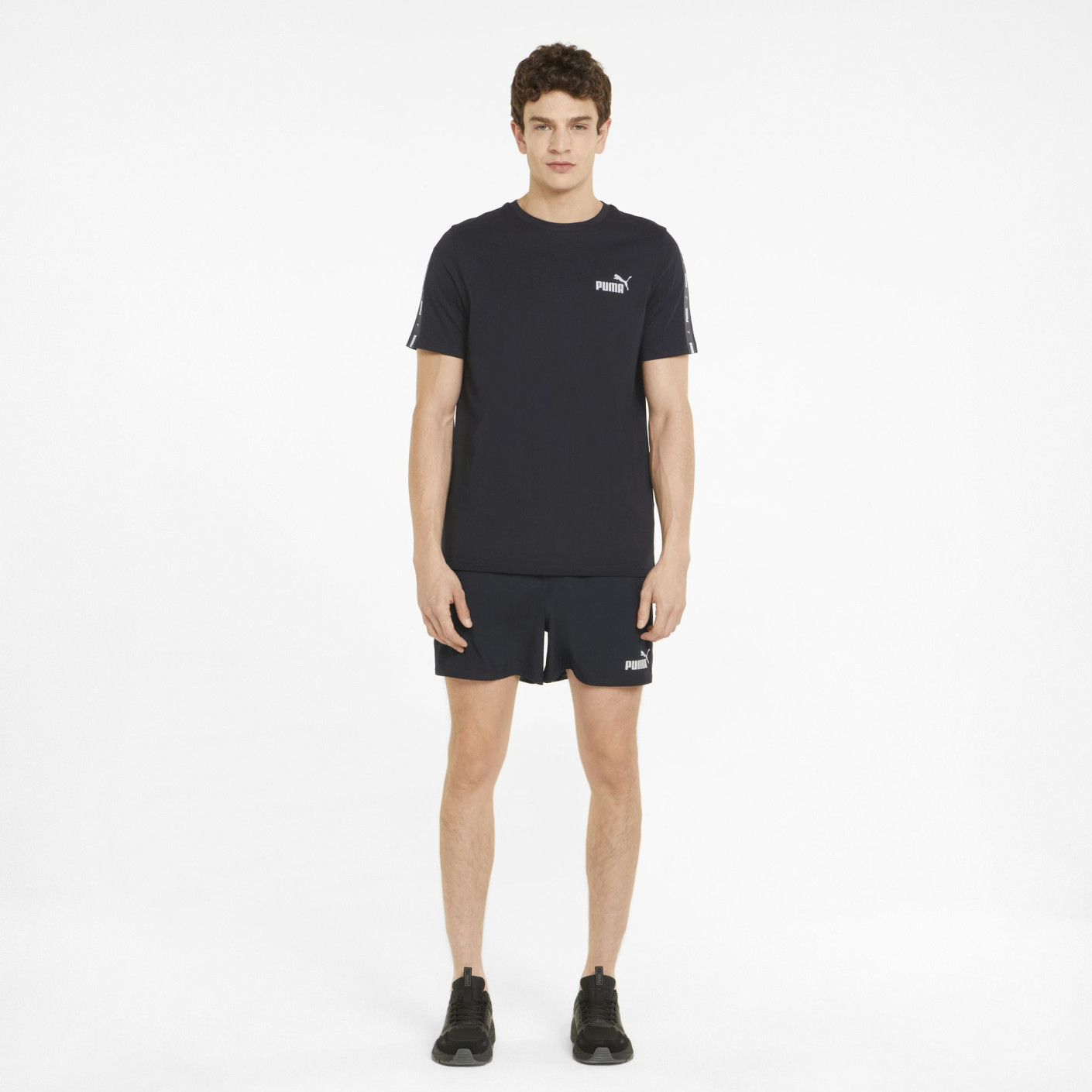 PUMA Essentials+ Tape Fleece Broekje Woven Zwart