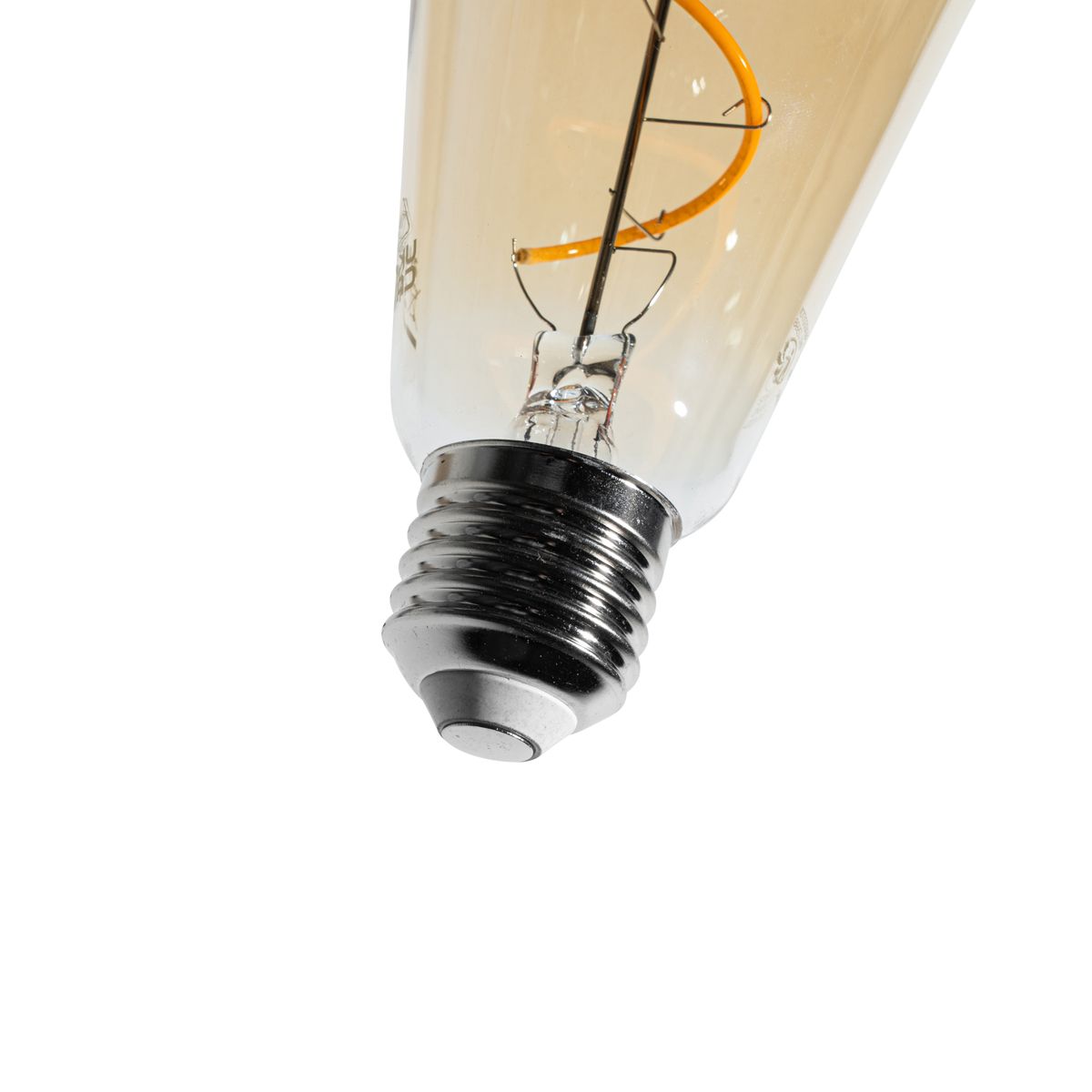 E27 dimbare LED lamp spiraal filament ST64 goud 4W 270 lm 2100K