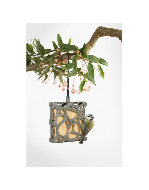 Singing Friend Anna Feeder 100% Recycled - Voersilo - 13x4x14 cm Grijs