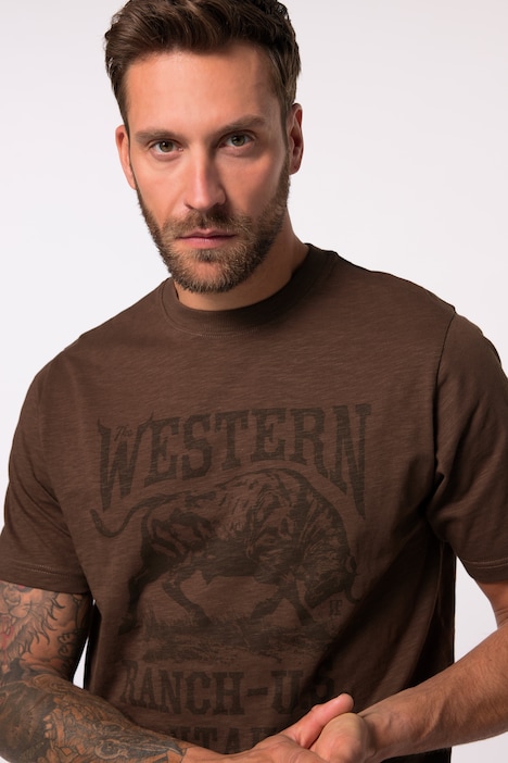 JP 1880 T-Shirt, Halbarm, Vintage-Look, Brustprint, bis 8 XL