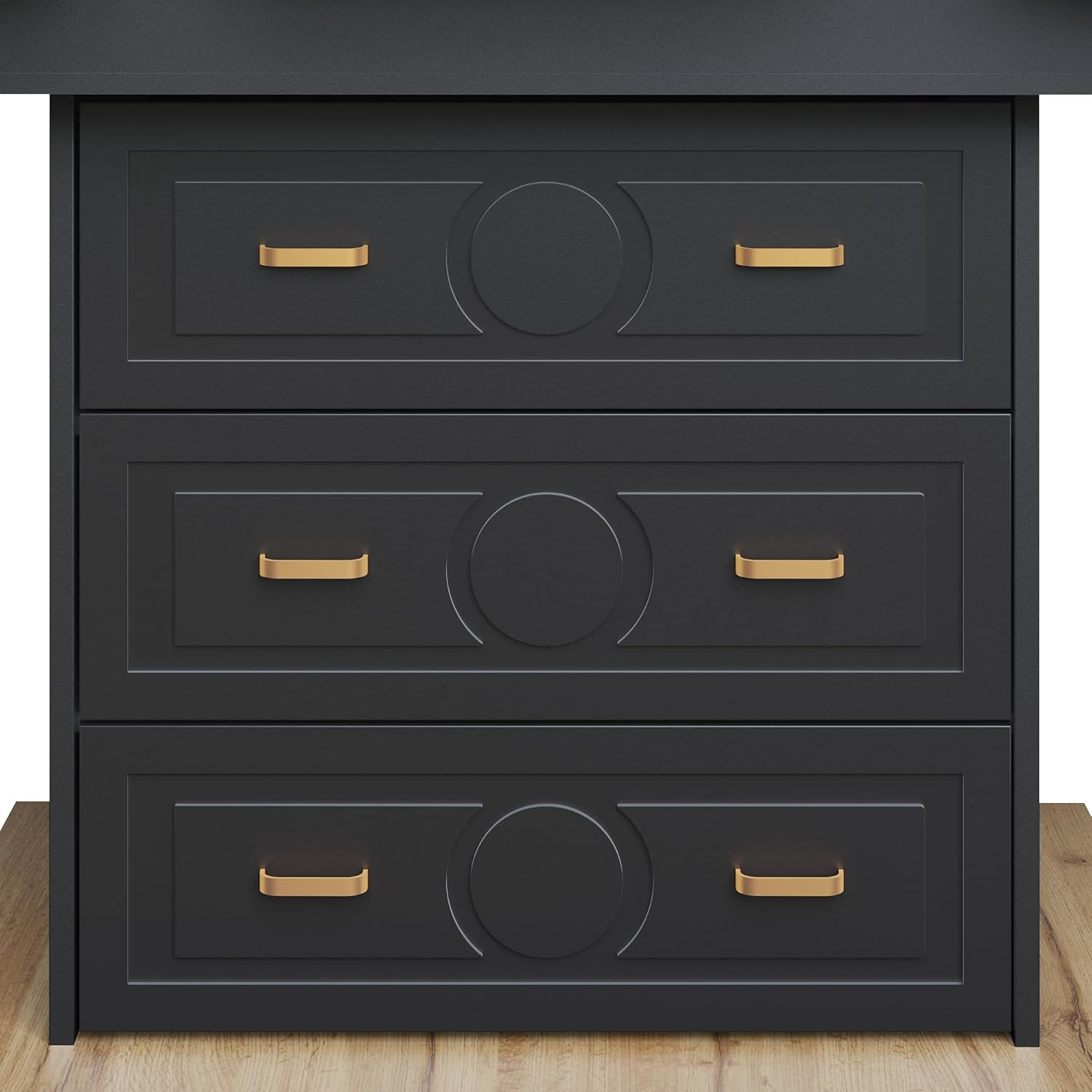 Merax Esstisch Ausziehbar 110-140cm, Esszimmertische mit Stauraum, Rechteckiger Küchentisch mit 2 Schubladen, 1 Staufächer, platzsparender Holztisch für Esszimmer, Küche, Terrasse, Holzoptik & Schwarz