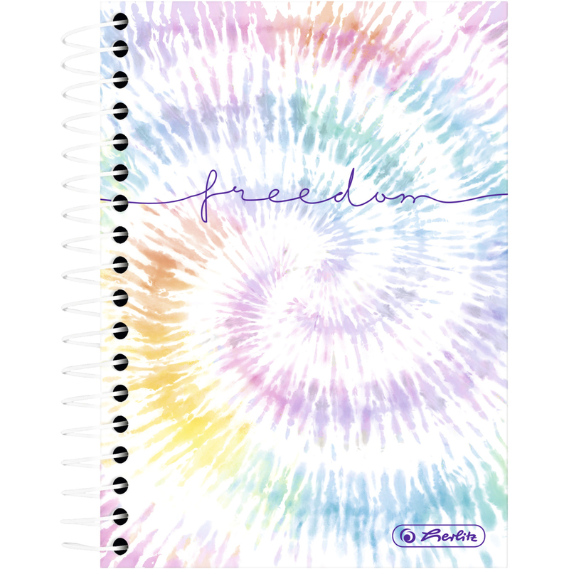 Herlitz New Batik Spiralheft, Freedom, 100 x 140 mm, kariert 5 mm