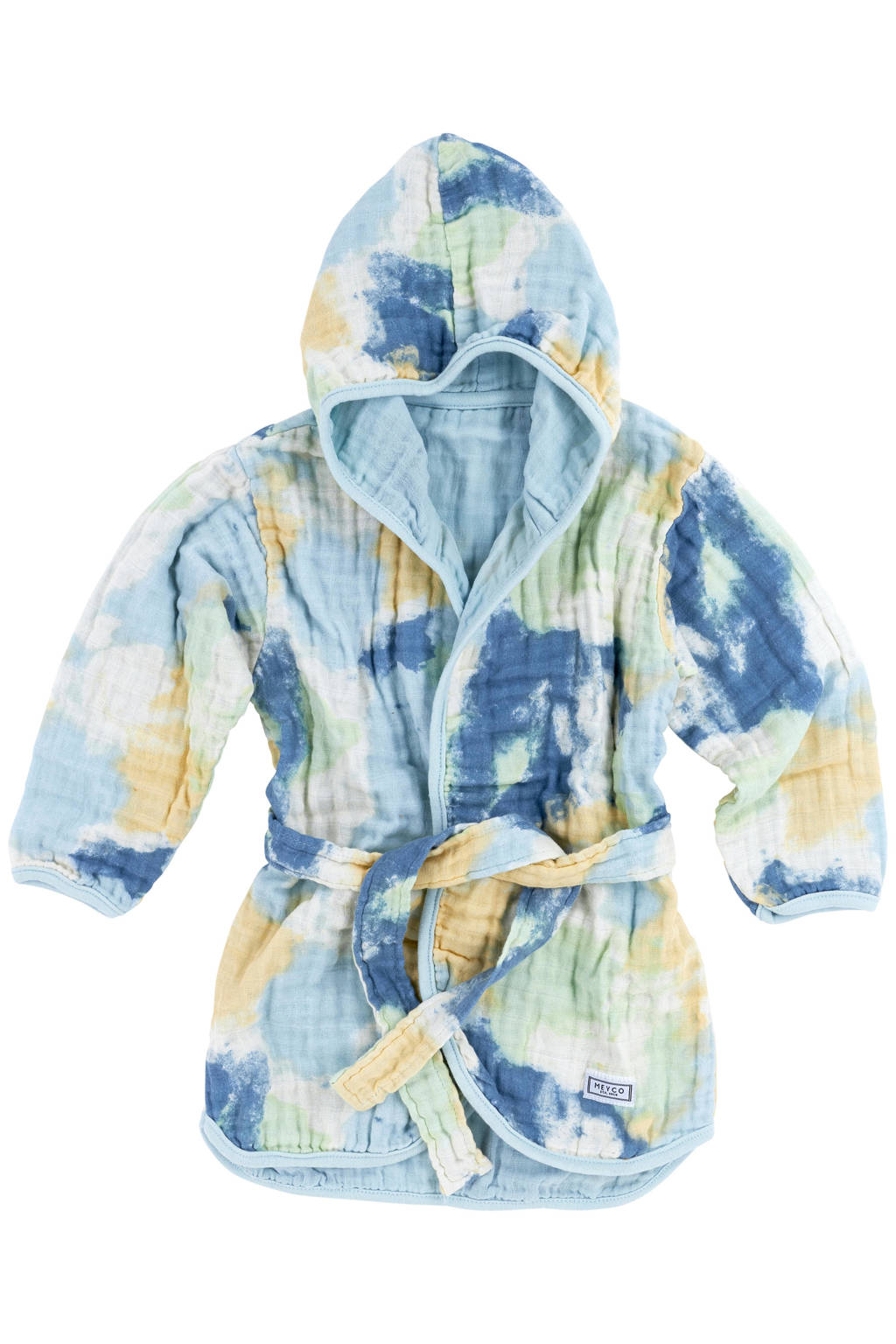hydrofiele badjas Tie-dye light blue