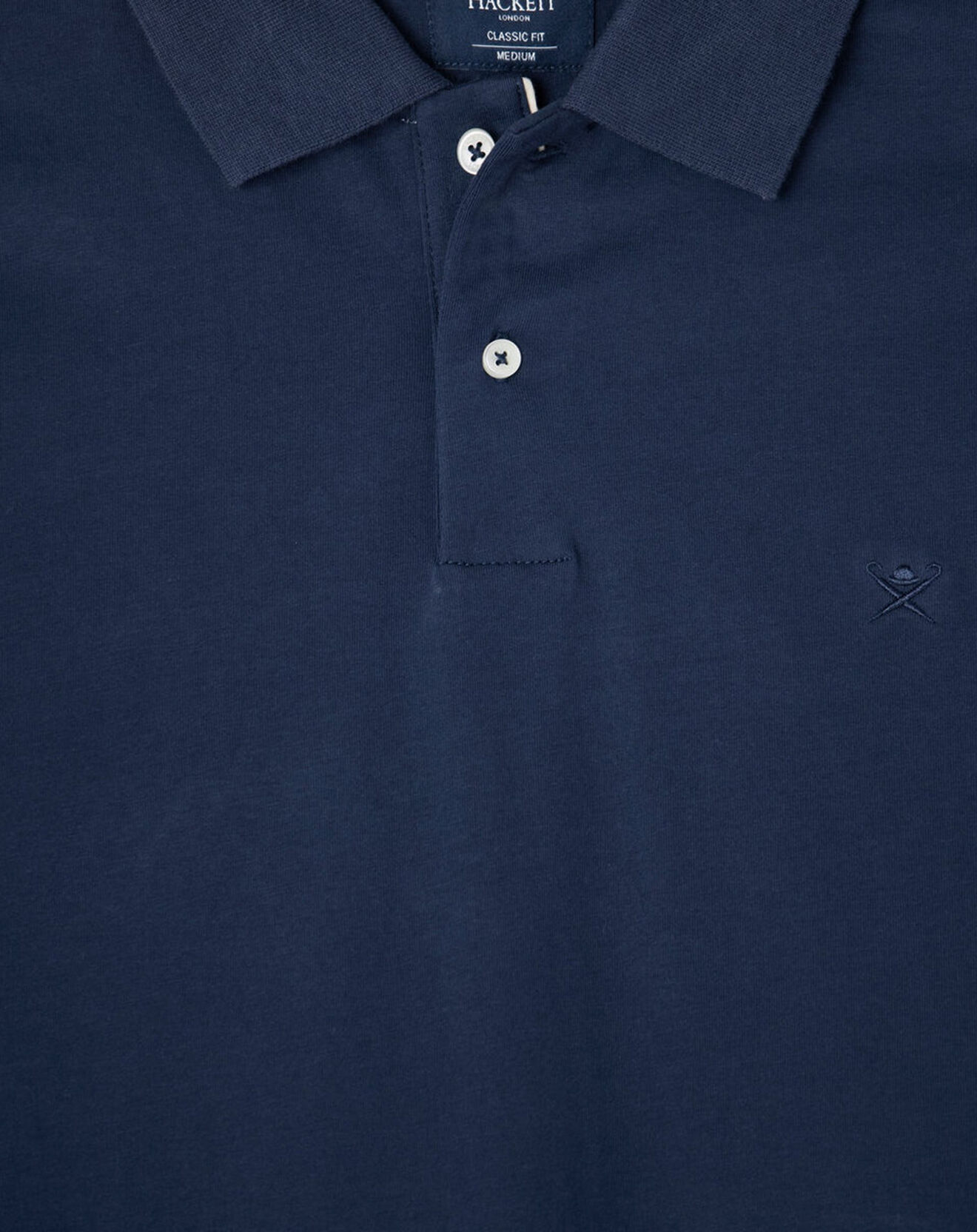 Hackett London Polo en Jersey Regular Fit uni Smart bleu marine