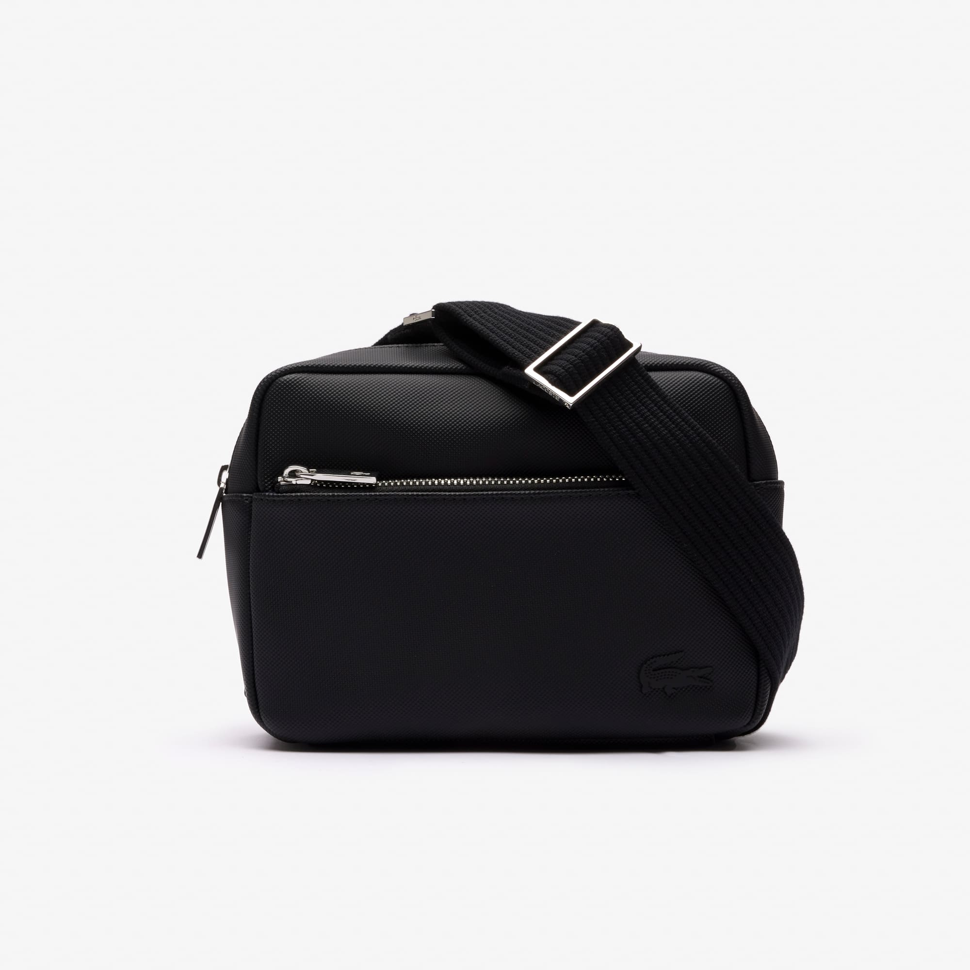 Sac reporter effet petit piqué Sacoches & Pochettes - Noir - Lacoste - Homme