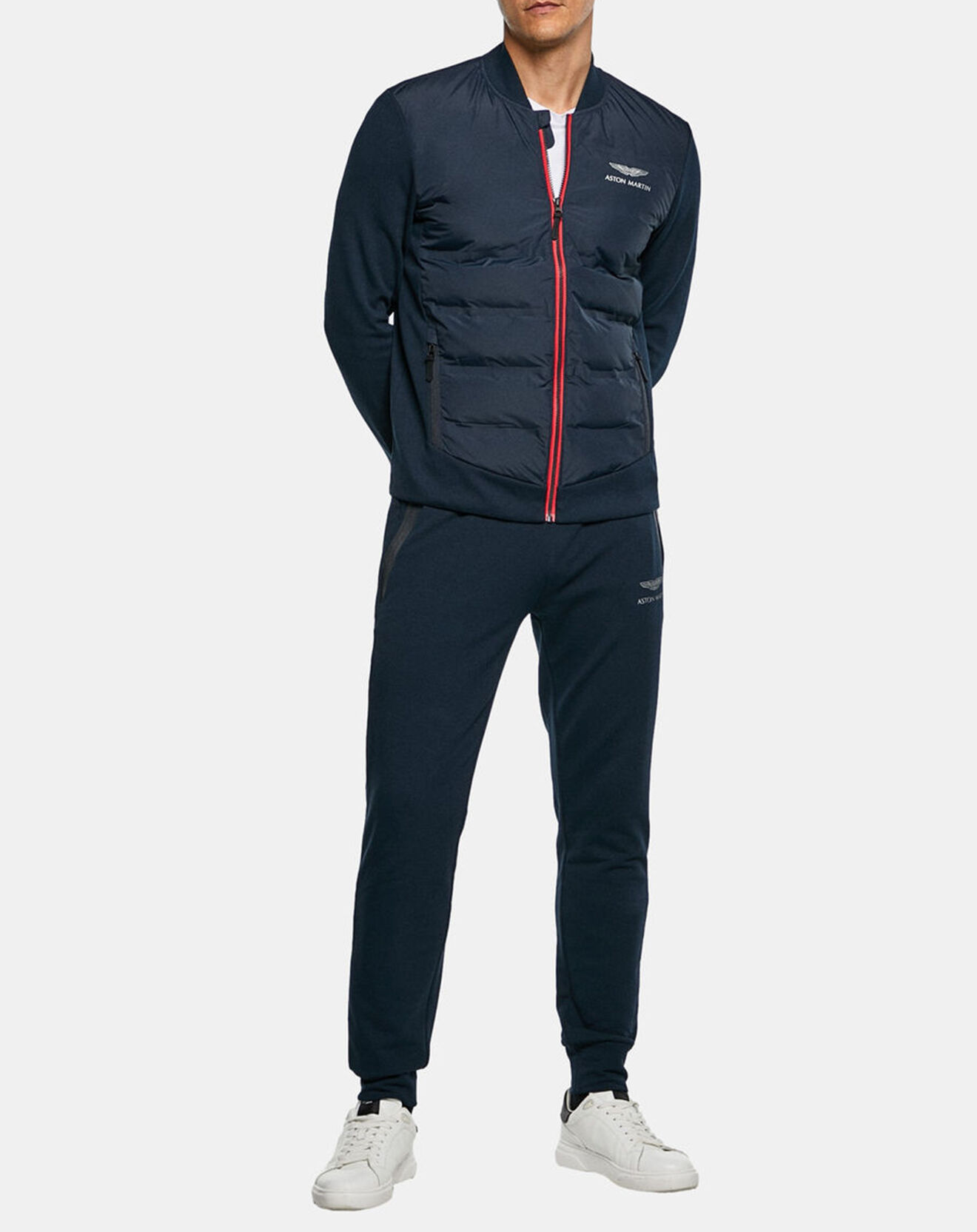 Hackett London Blouson Jersey Aston Martin Racing Hybride bleu marine