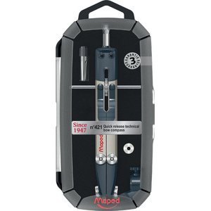 Coffret de compas technique No.421, 4 pièces, noir