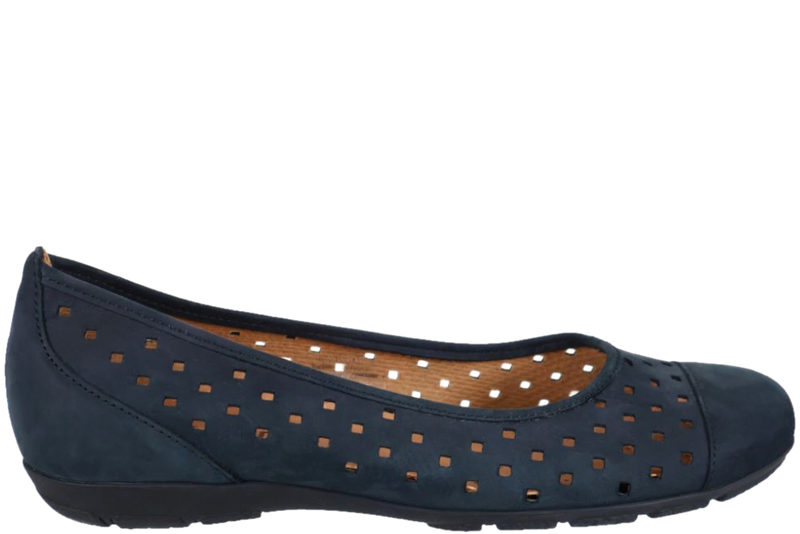 GABOR NUBUCK BALLERINA I BLÅ