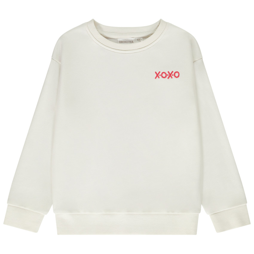Sweat molleton oversize brodé et printé pour enfant