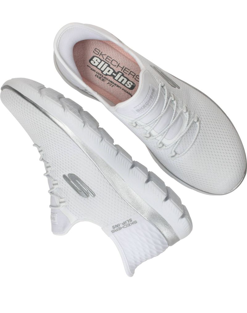 Skechers Slip-Ins Summits Classy Night Sneakers Wit Dames