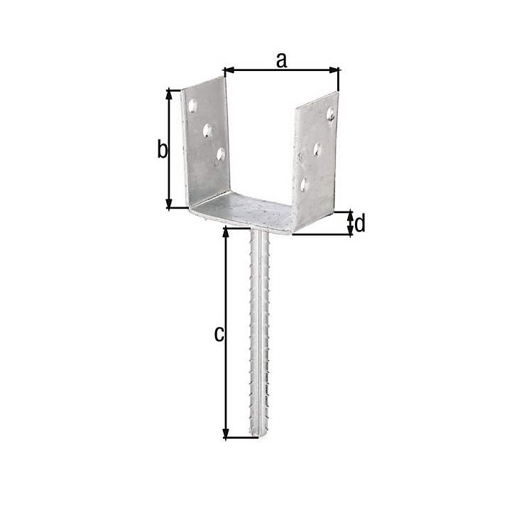 Ancre de poteau en U 101x104 Alberts