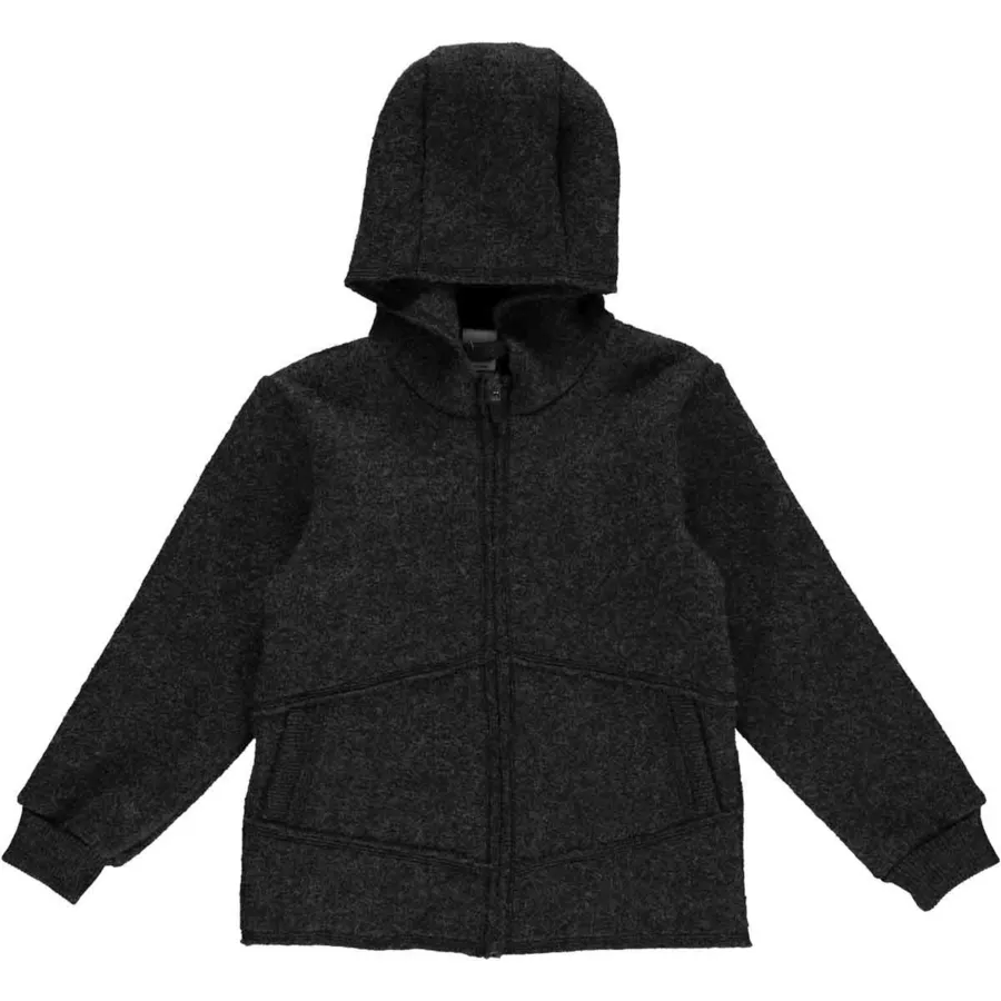 Fred's World Fleecejacke aus Wollwalk Darkgreymelange