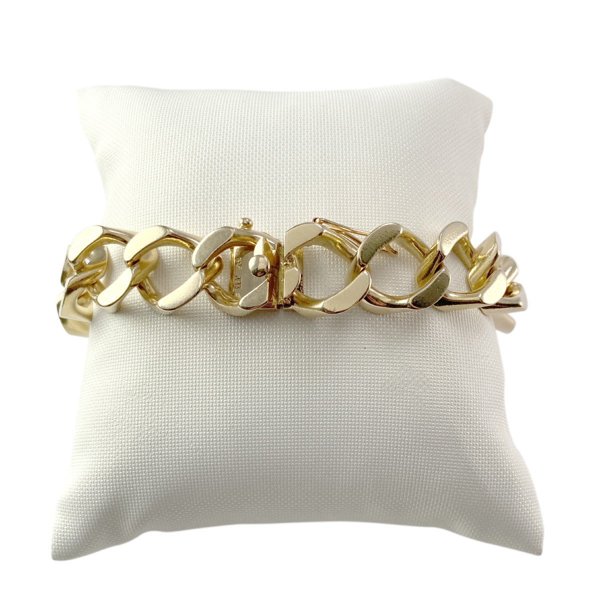 Bracelet d'occasion or 750 jaune maille gourmette 22 cm