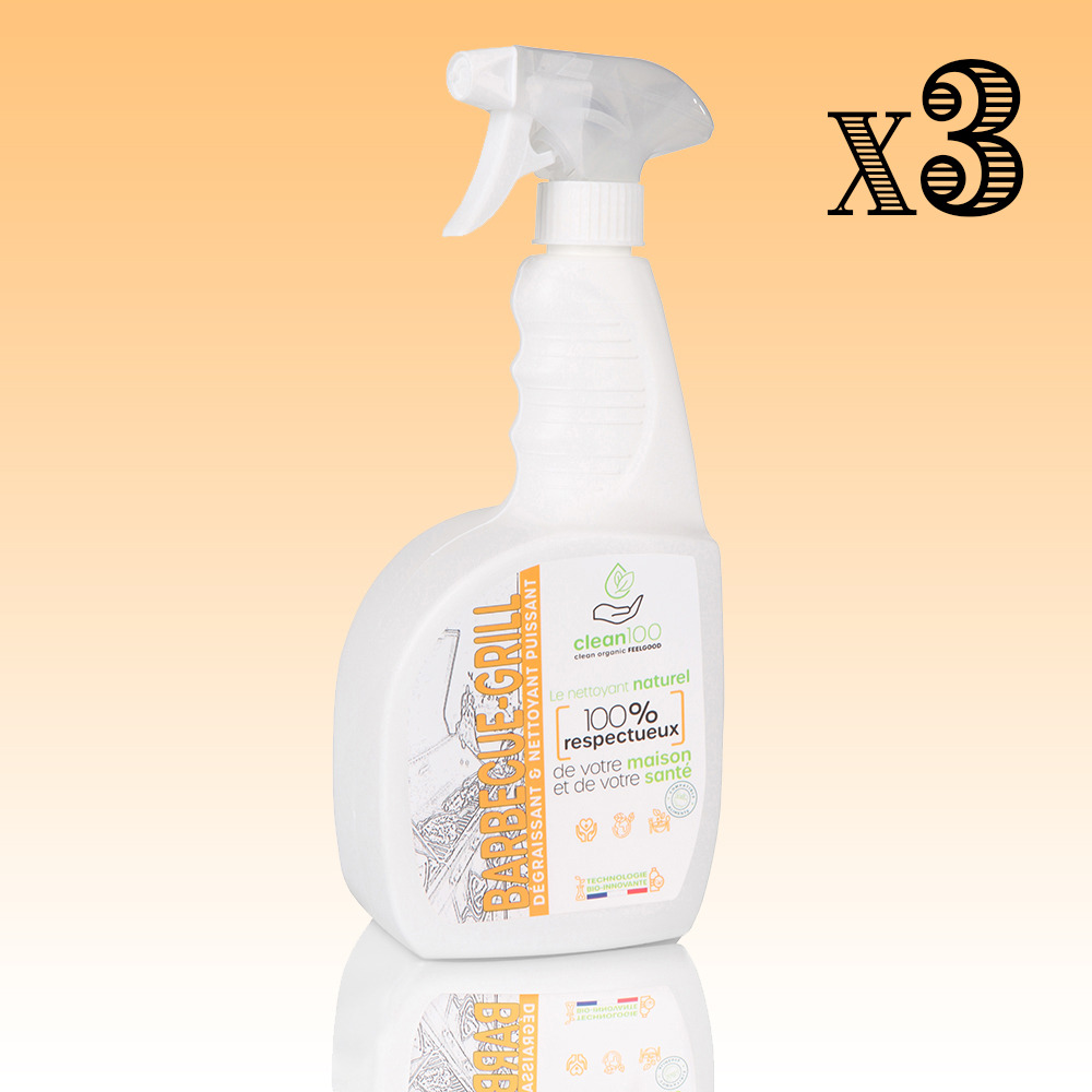 Dégraissant liquide spécial barbecue - sprayer - 750ml - ecologique et hypoallergénique - nettoyant grilles de barbecue et planchas