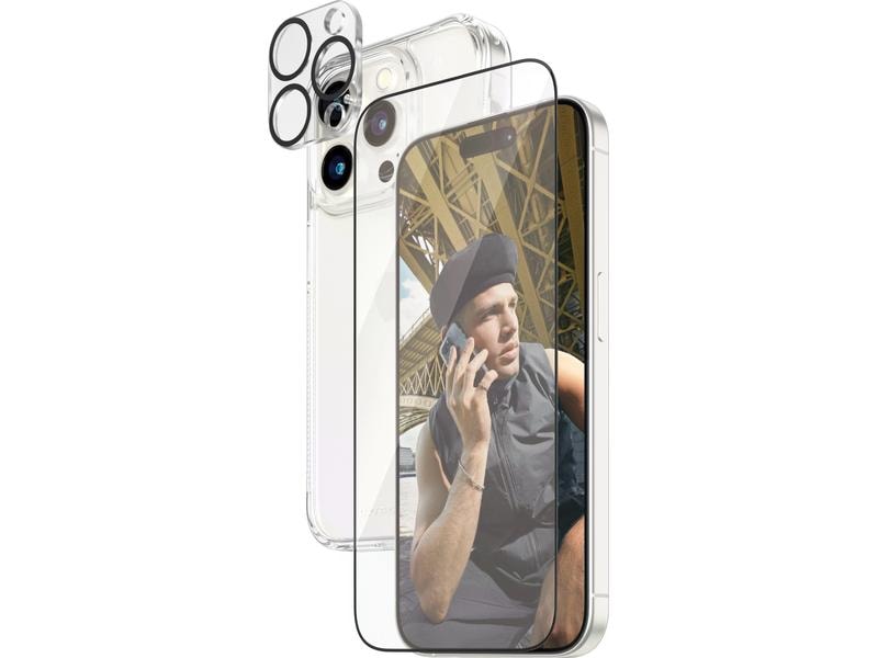Panzerglass 3-in-1 Bundle iPhone 15 Pro 3-in-1 Set mit Bildschirmfolie, Schutzhülle und Kamera-Schutz für das Apple iPhone 15 Pro