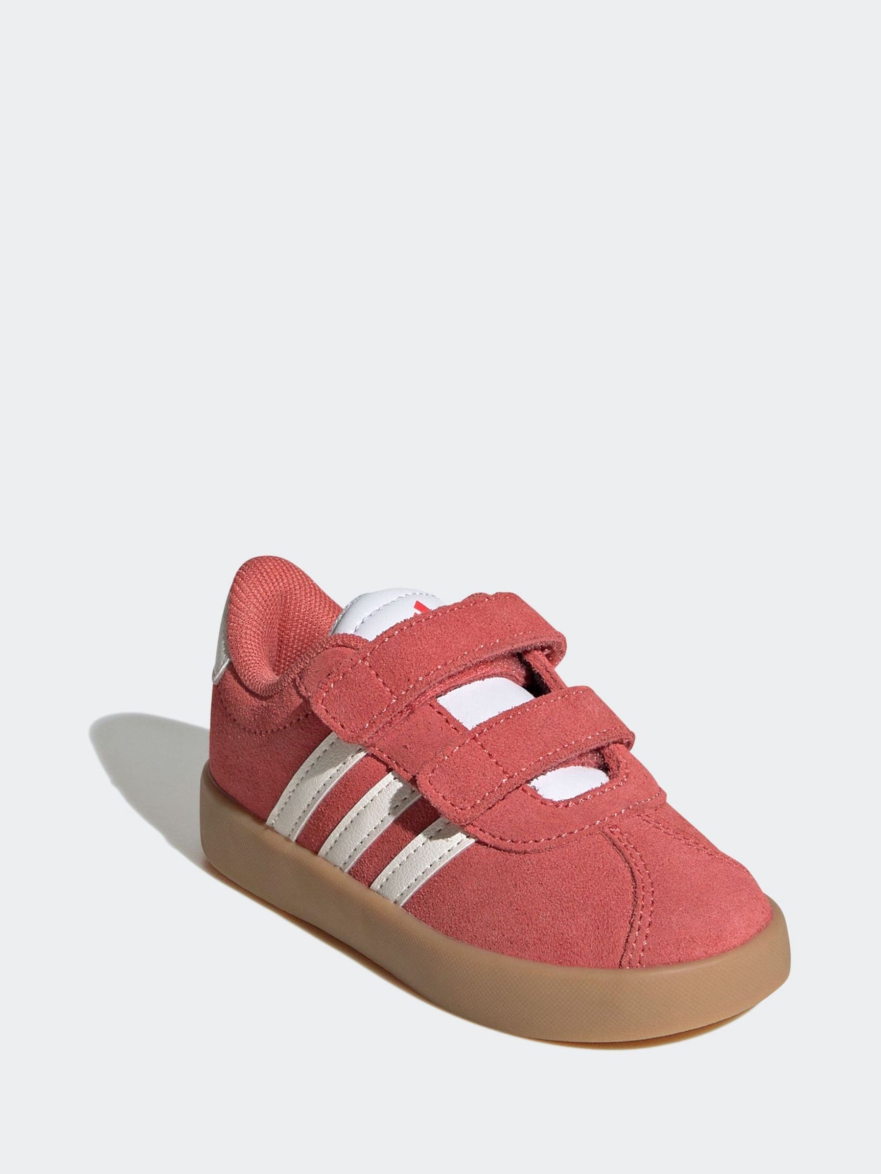 Rood - adidas Vl Court 3.0 Klittenbandsneakers voor zuigelingen