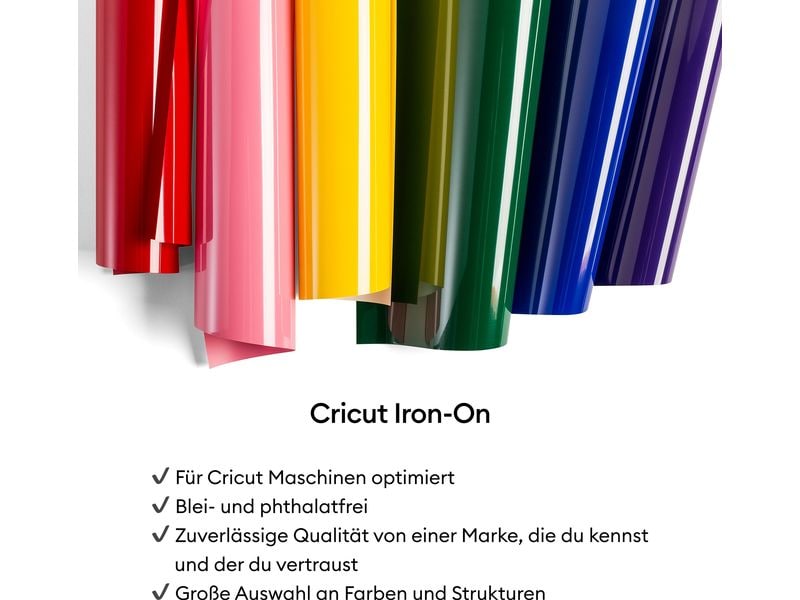 Cricut Aufbügelfolie Musterpack Glowsticks 30.5 x 30.5 cm Textilien personalisieren 3 Stück