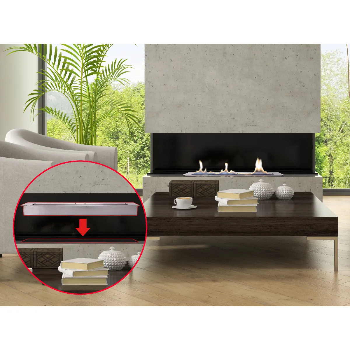 Purline F961 - Grand bloc de combustion avec fibre céramique