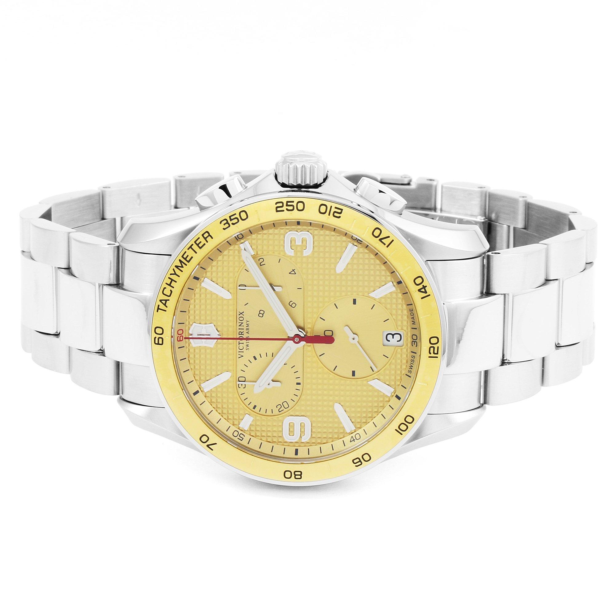 Victorinox Swiss Army Chrono Classic Stainless Steel Luxury Analogue Quartz Watch