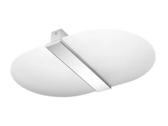 Sollux Lighting Salia Plafonnier décoratif affleurant, blanc, chrome, 2x G9