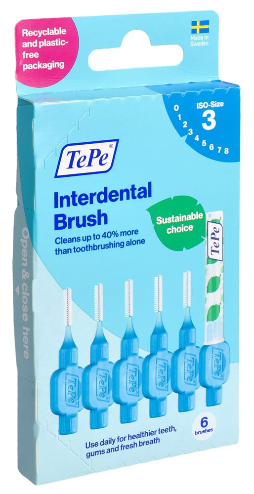TEPE Interdental Brush<br>6 Stück, Blister, 0.6mm, blau