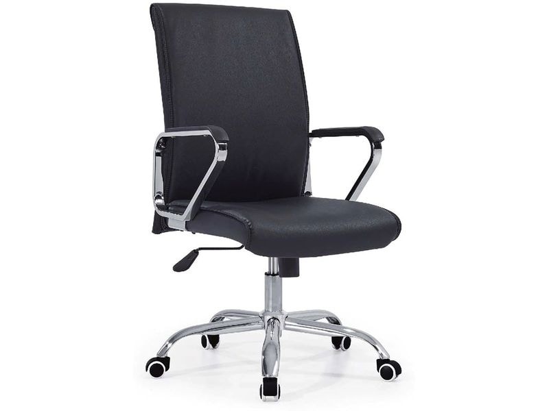 Contini Bürostuhl Comfort Schwarz Drehbarer Stuhl mit Armlehnen