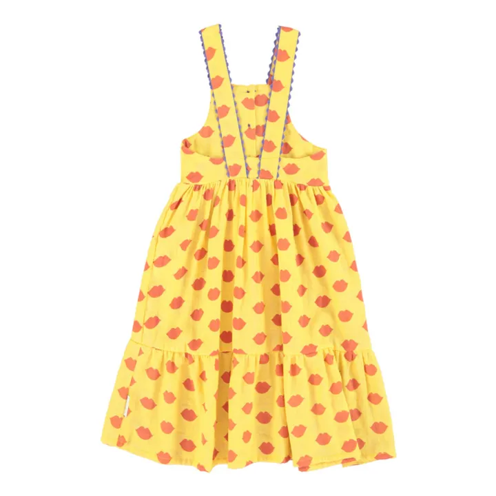 Piupiuchick Robe Lips Gaze de Coton Bio | Jaune