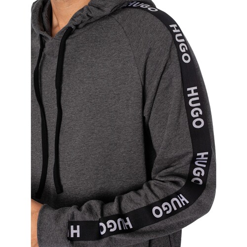 BOSS - Sudadera Con Capucha Y Logotipo Deportivo Lounge Gris