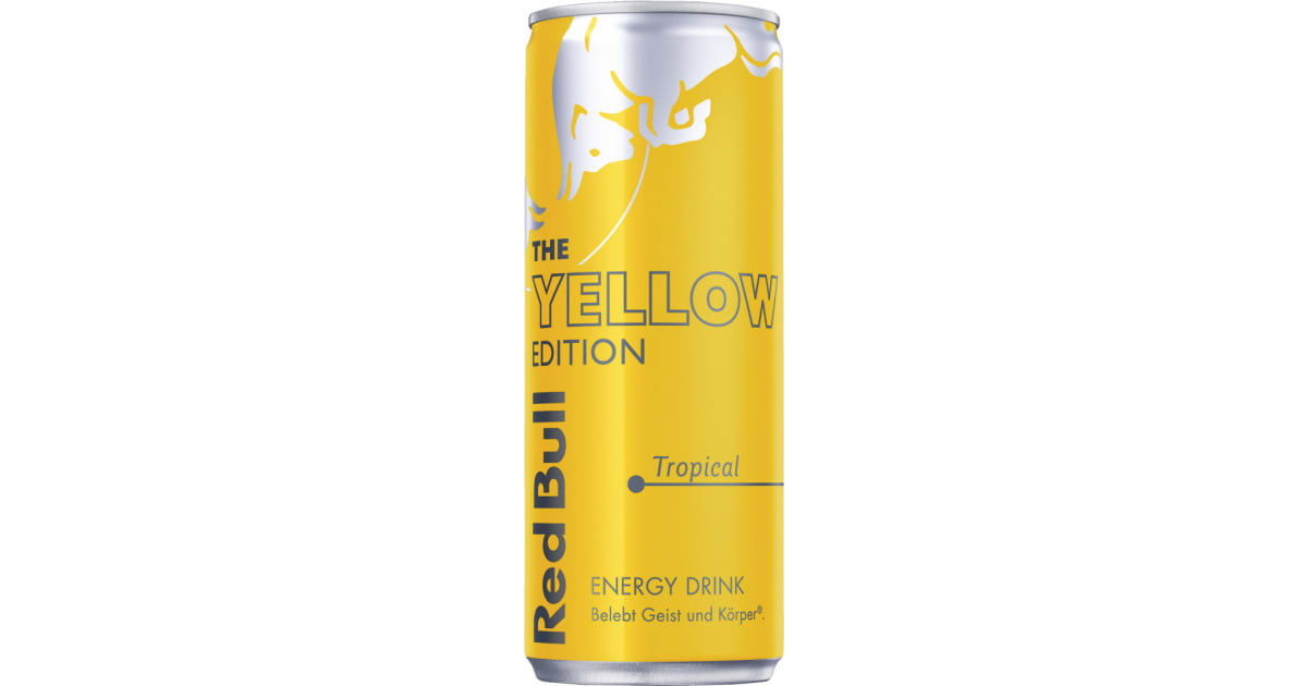Red Bull Energy Drink The Yellow Edition Tropical 0,25 Liter Dose (Einweg)
