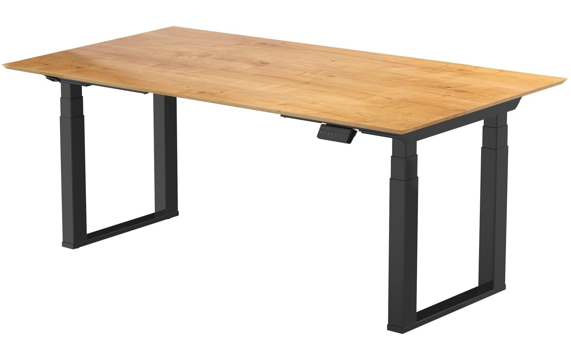 Stehtisch 1.6 x 0.8 m Eiche<br>Höhenverstellbarer Tisch
