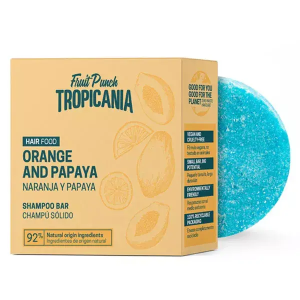 Shampoo sólido Tropicania Laranja e Mamão 50g