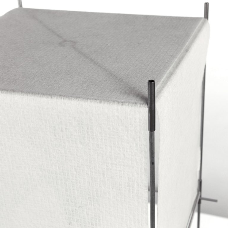 Hollands Licht Lotek XL vloerlamp, frame metaal, doek wit
