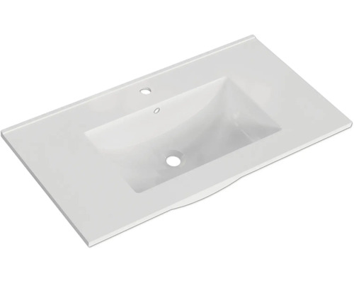 Pelipal Napoli badkamermeubelset (B x H x D 90 x 53,5 x 46,5 cm), frontkleur eiken ribbeck, met keramische wastafel in wit, SET-150-041