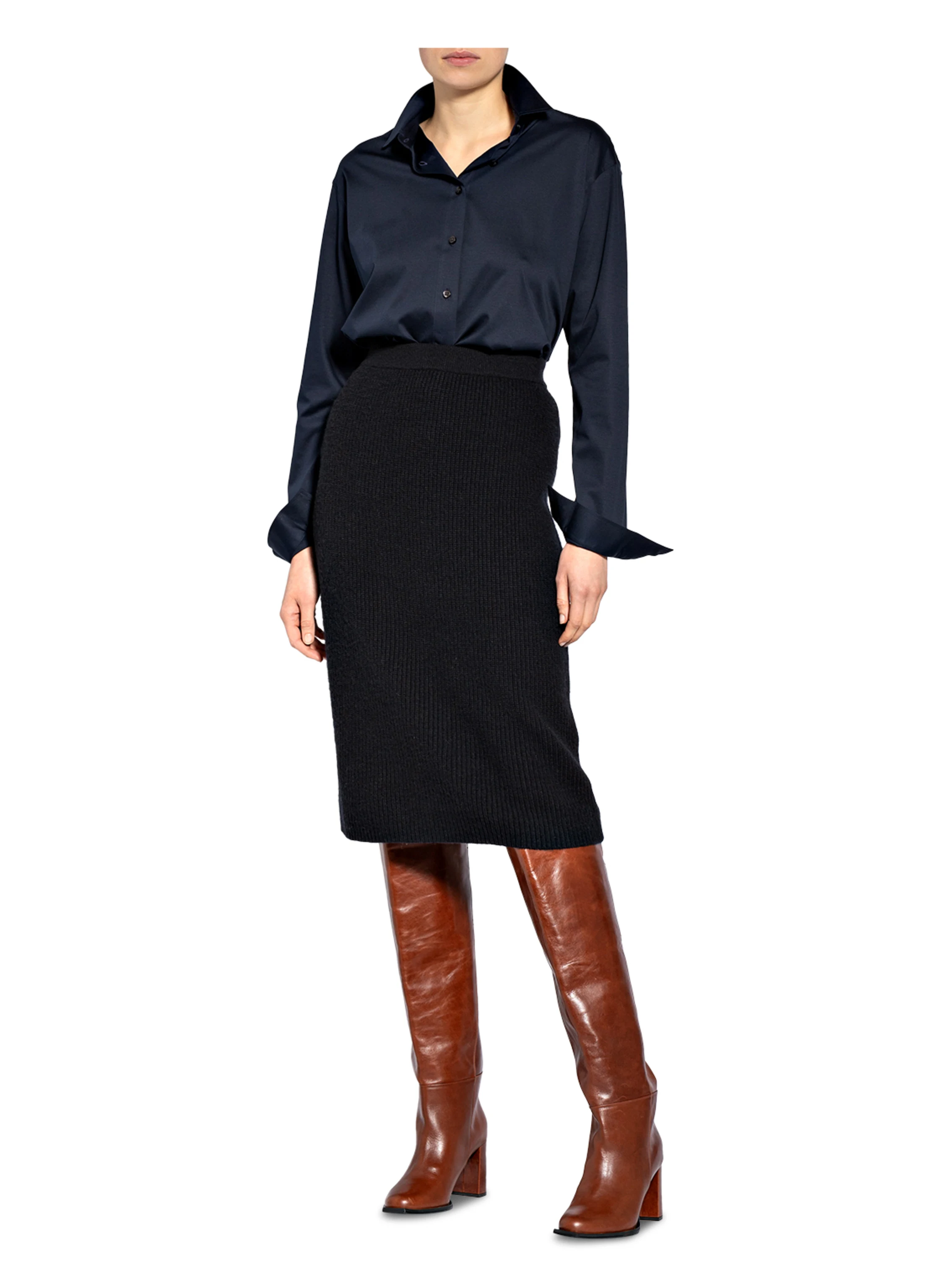 Soluzione Hemdbluse aus Jersey