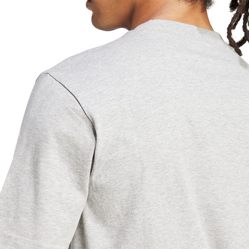 adidas Essentials Small Logo Single Jersey T-Shirt Herren medium grey heather