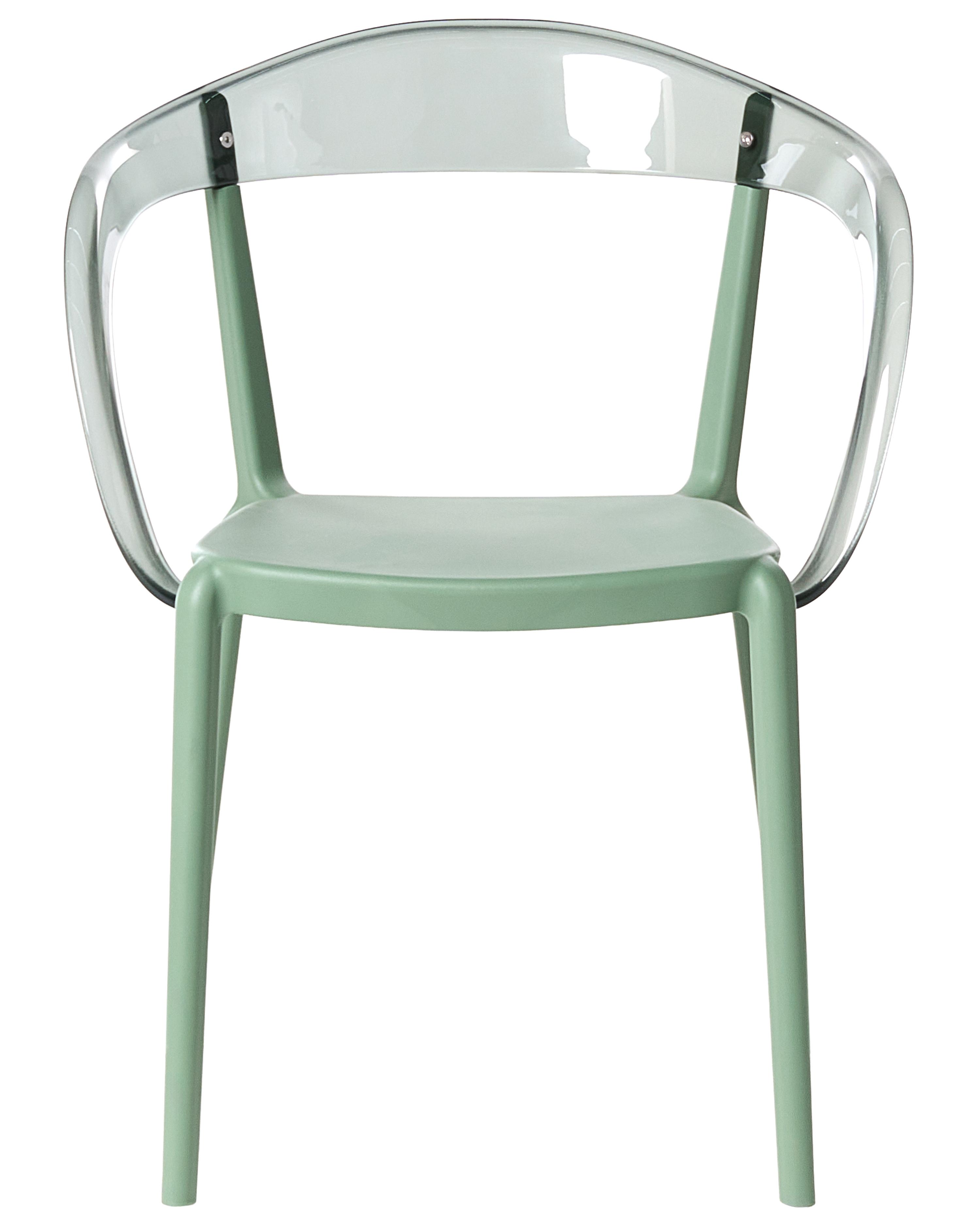 Set van 4 tuinstoelen MALEVIZI stapelbaar Groen