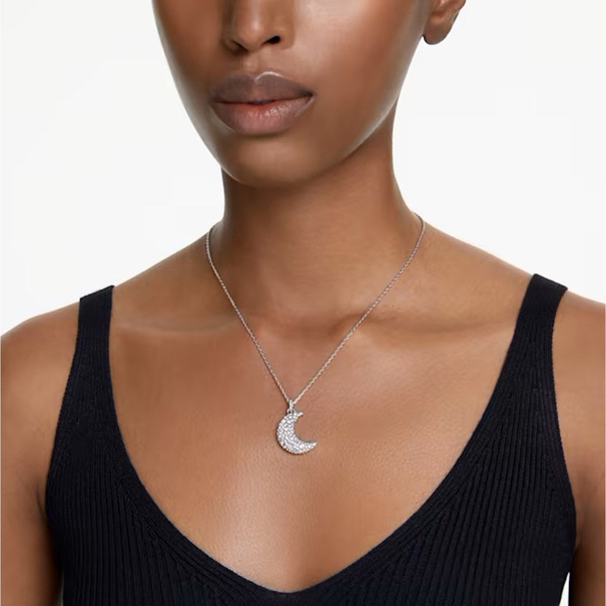 Pendentif Swarovski Luna, lune blanche
